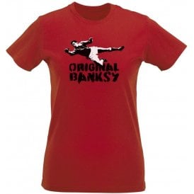 Original Banksy (England) Womens Slim Fit T-Shirt