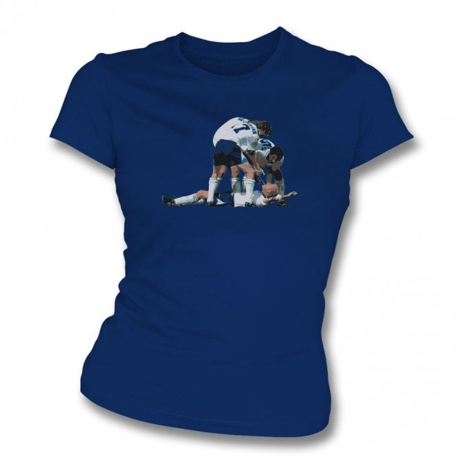 Paul Gascoigne Euro 1996 Celebration (England Influenced) Art Print Organic Womens Slim Fit T-Shirt