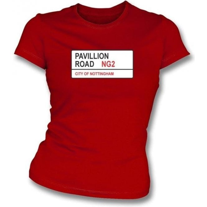 Pavilion Road NG2 Women's Slimfit T-Shirt (Nottingham Forest)