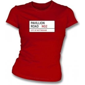 Pavilion Road NG2 Women's Slimfit T-Shirt (Nottingham Forest)