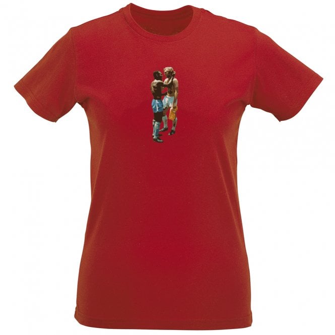Pele & Bobby Moore (Brazil/England Influenced) Art Print Organic Womens Slim Fit T-Shirt