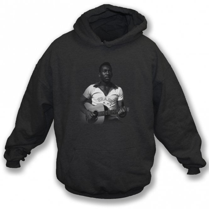 Pele On Acoustic Guitar (Brazil Influenced) Hooded Sweatshirt