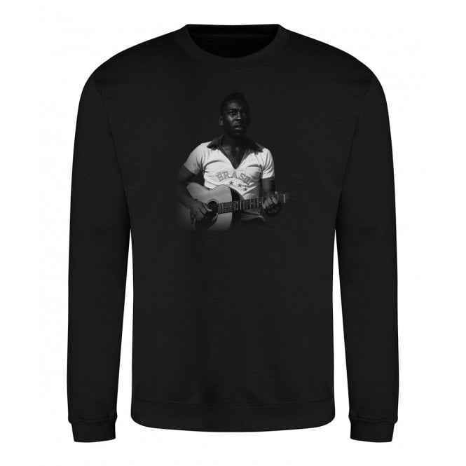 Pele On Acoustic Guitar (Brazil Influenced) Organic Sweatshirt