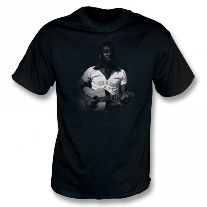 Pele On Acoustic Guitar (Brazil Influenced) Organic T-Shirt
