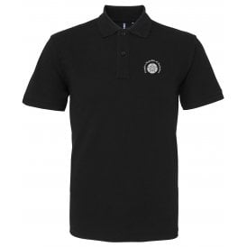 People's Republic Of Yorkshire Black Embroidered Left Breast Logo Polo Shirt
