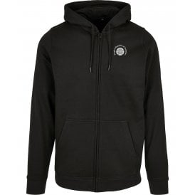 People's Republic Of Yorkshire Black Embroidered Left Breast Logo Zip Hooded Sweatshirt