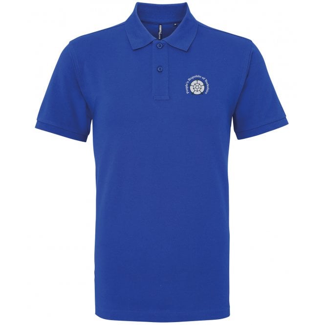 People's Republic Of Yorkshire Royal Blue Embroidered Left Breast Logo Polo Shirt