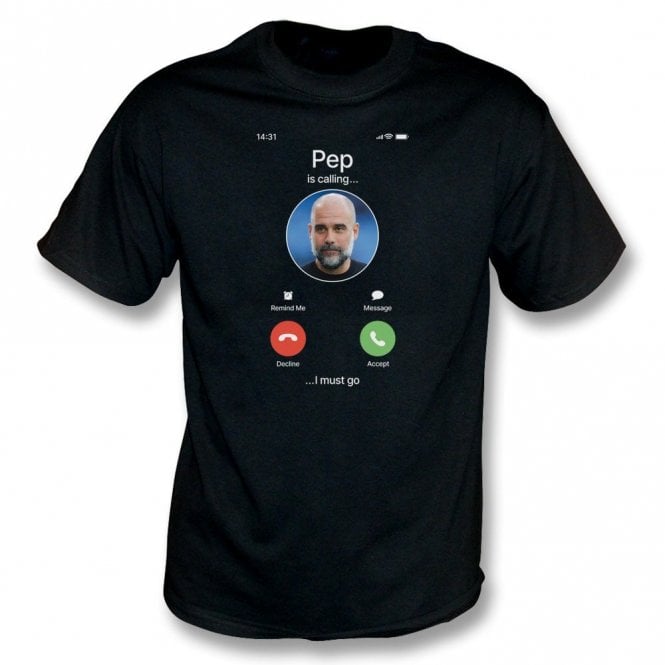 Pep Guardiola Is Calling... (Manchester City Influenced) Organic T-Shirt