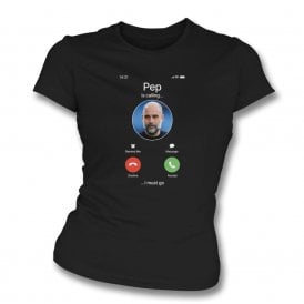 Pep Guardiola Is Calling... (Manchester City Influenced) Organic Womens Slim Fit T-Shirt