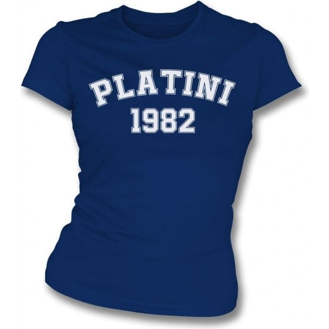 Platini 1982 (France) Womens Slim Fit T-Shirt
