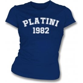 Platini 1982 (France) Womens Slim Fit T-Shirt
