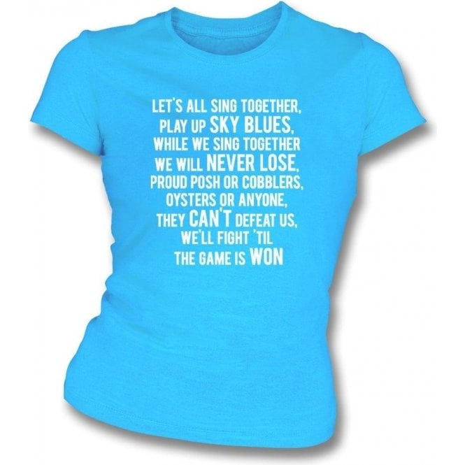 Play Up Sky Blues (Coventry City) Womens Slim Fit T-Shirt
