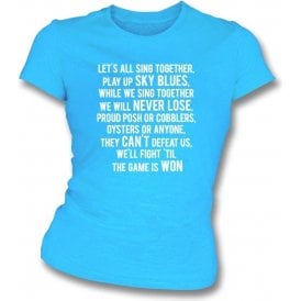 Play Up Sky Blues (Coventry City) Womens Slim Fit T-Shirt