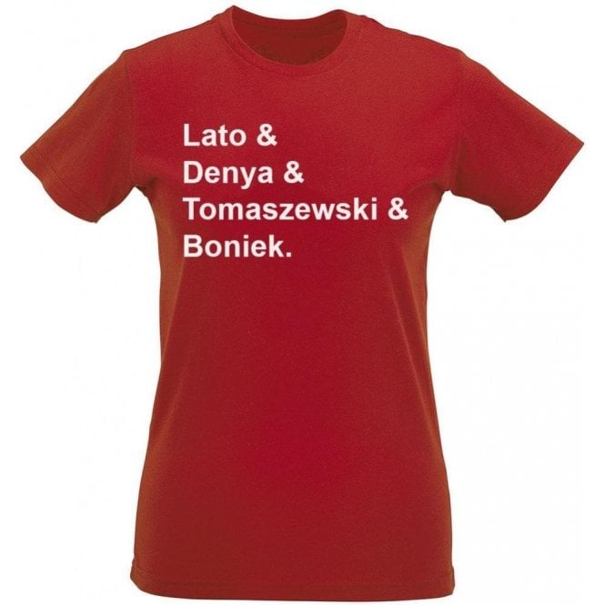 Poland World Cup 1978 Womens Slim Fit T-Shirt
