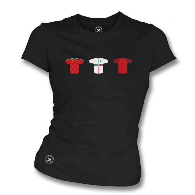 Portugal Retro Football Kits (True Colours Collab) Organic Womens Slim Fit T-Shirt