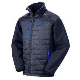Rangers Influenced Keep The Faith Embroidered Away Days Padded Softshell Jacket