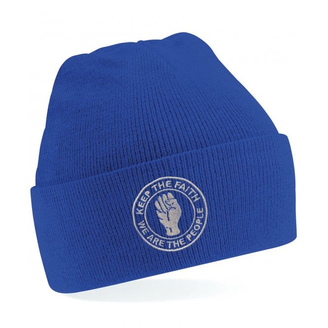 Rangers Influenced Keep The Faith Logo Embroidered Terrace Kids Beanie