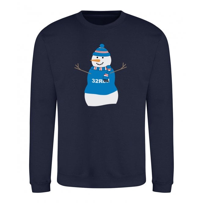 Rangers Influenced Snowman Christmas Jumper