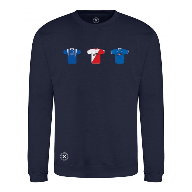 Rangers Retro Football Kits (True Colours Collab) Organic Sweatshirt