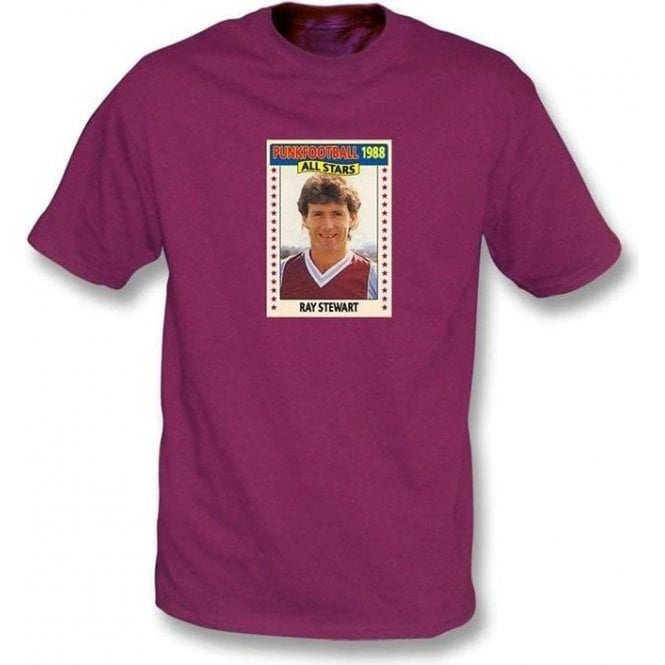 Ray Stewart 1988 (West Ham) Maroon T-Shirt