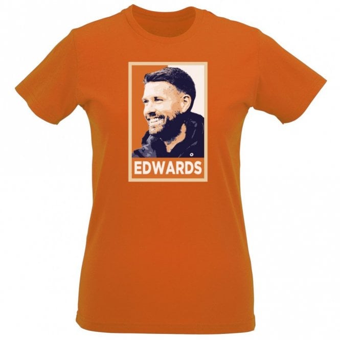 Rob Edwards - Hope Poster (Luton Town) Organic Womens Slim Fit T-Shirt