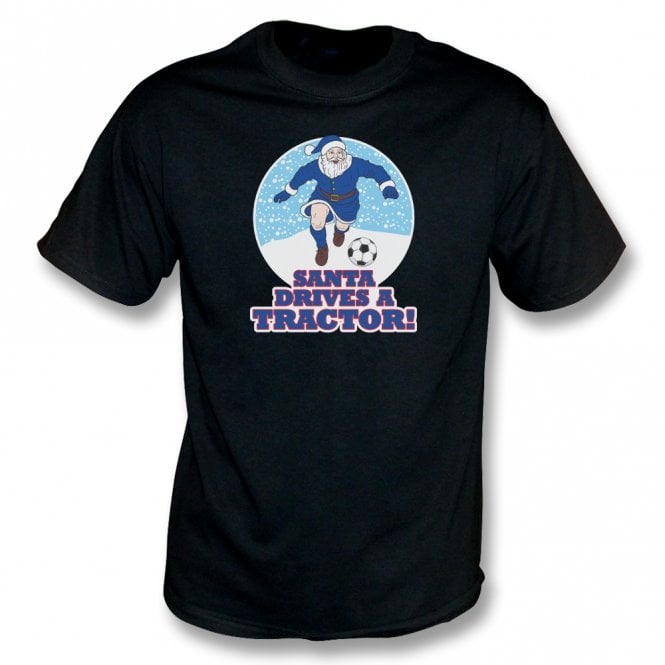 Santa Drives A Tractor (Ipswich Town Influenced) Christmas Kids T-Shirt