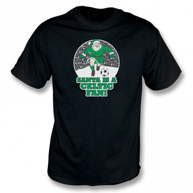 Santa Is A Celtic Fan (Celtic Influenced) Christmas Kids T-Shirt