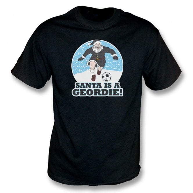 Santa Is A Geordie (Newcastle United Influenced) Christmas T-Shirt