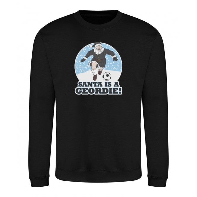 Santa Is A Geordie (Newcastle United Influenced) Kids Christmas Jumper