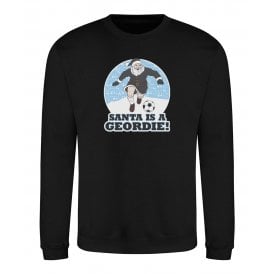 Santa Is A Geordie (Newcastle United Influenced) Kids Christmas Jumper
