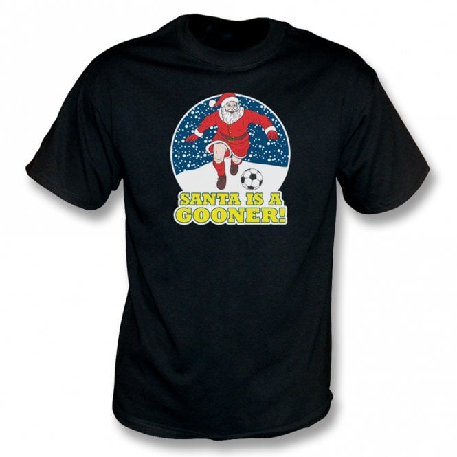 Santa Is A Gooner (Arsenal Influenced) Christmas T-Shirt