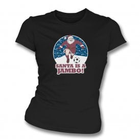 Santa Is A Jambo (Hearts Influenced) Christmas Womens Slim Fit T-Shirt