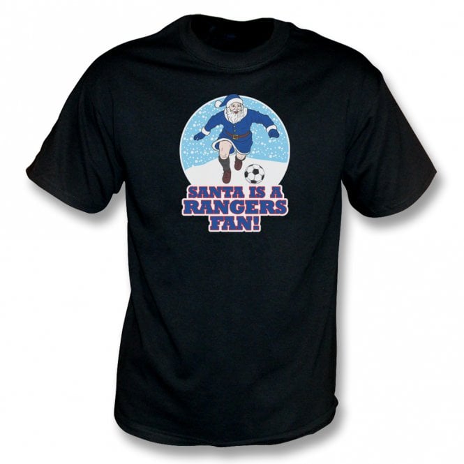 Santa Is A Rangers Fan (Rangers Influenced) Christmas T-Shirt