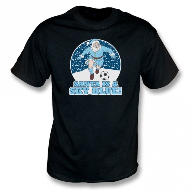 Santa Is A Sky Blue (Coventry City Influenced) Christmas Kids T-Shirt