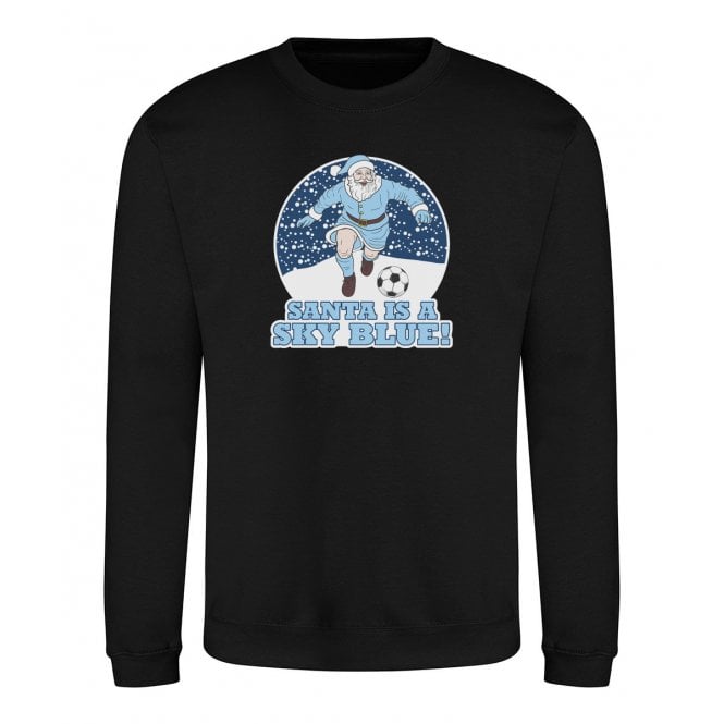 Santa Is A Sky Blue (Coventry City Influenced) Kids Christmas Jumper