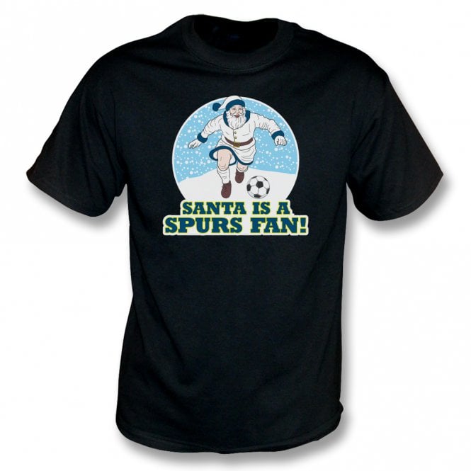 Santa Is A Spurs Fan (Tottenham Hotspur Influenced) Christmas Kids T-Shirt