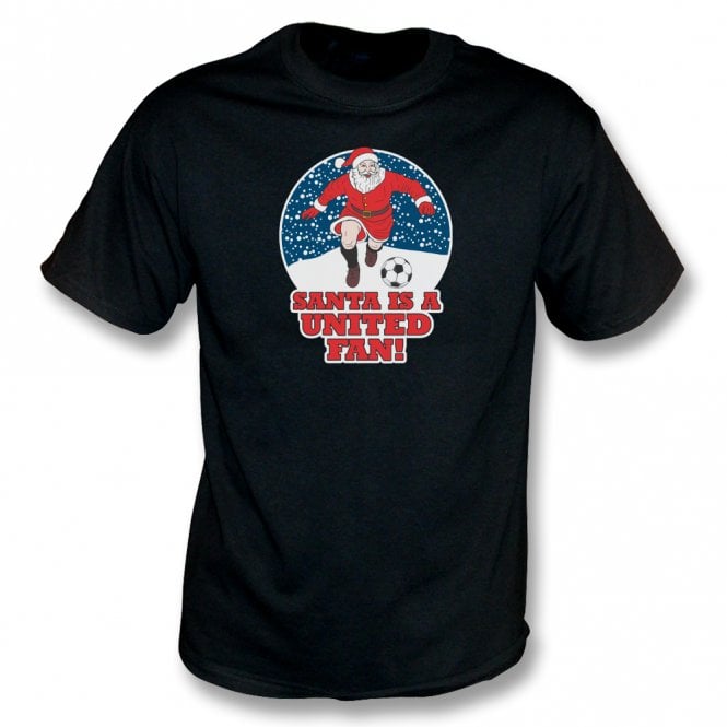 Santa Is A United Fan (Manchester United Influenced) Christmas Kids T-Shirt