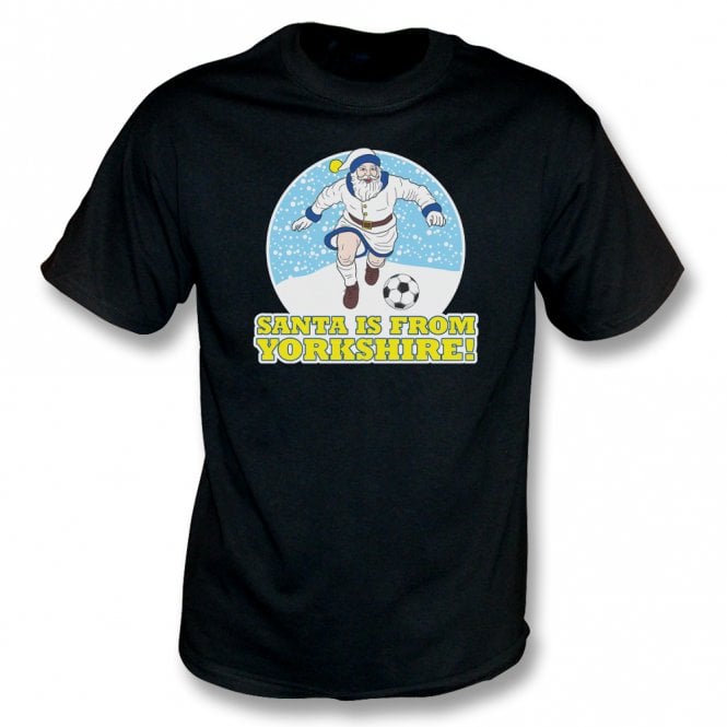 Santa Is From Yorkshire (Leeds United Influenced) Christmas Kids T-Shirt