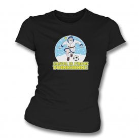 Santa Is From Yorkshire (Leeds United Influenced) Christmas Womens Slim Fit T-Shirt