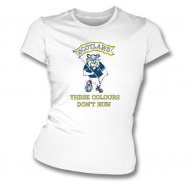 Scotland Bulldog Original 80's Design Organic Womens Slim Fit T-Shirt