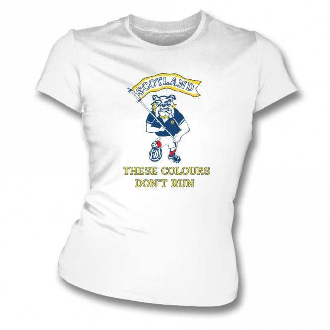 Scotland Bulldog Original 80's Design Womens Slim Fit T-Shirt