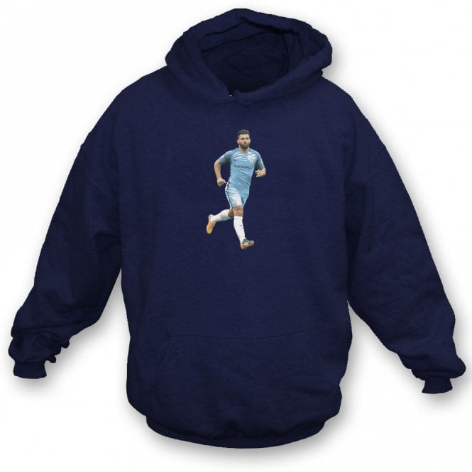 Sergio Aguero Art Print (Manchester City) Kids Hooded Sweatshirt