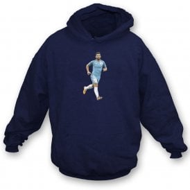 Sergio Aguero Art Print (Manchester City) Kids Hooded Sweatshirt
