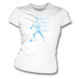 Sergio Aguero (Banksy Style - Manchester City) Womens Slim Fit T-Shirt