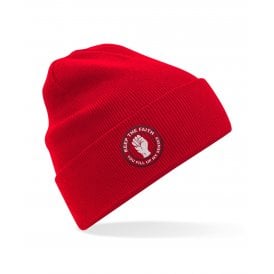 Sheffield United Influenced Keep The Faith Logo Embroidered Terrace Organic Cotton Beanie