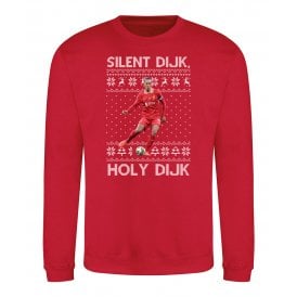 Silent Dijk, Holy Dijk (Virgil Van Dijk - Liverpool Influenced) Kids Christmas Jumper