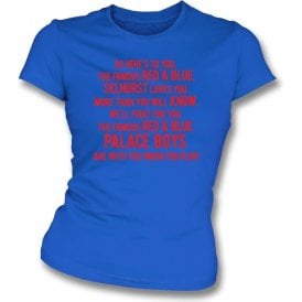 So Here's To You The Famous Red & Blue Womens Slim Fit T-Shirt (Crystal Palace)