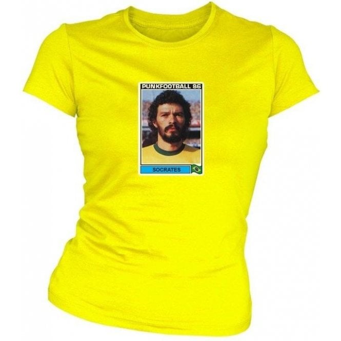 Socrates 1986 (Brazil) Yellow Women's Slimfit T-Shirt