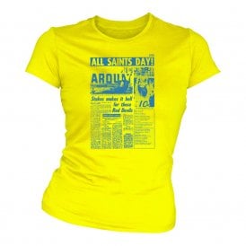 Southampton 1976 FA Cup Headline Womens Slim Fit T-Shirt