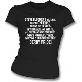 Steve Bloomer's Watchin' (Derby County) Womens Slim Fit T-Shirt